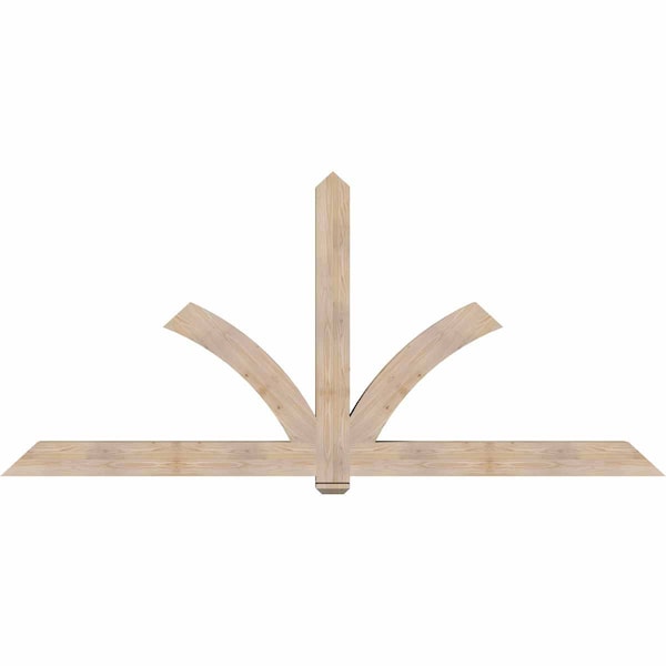 Ekena Millwork Redmond Smooth Timber Gable Bracket, Douglas Fir, 108"W x 49"H x 5 1/2"D x 5 1/2"F, 11/12 Pitch GBW108X49X0606RED00SDF - main